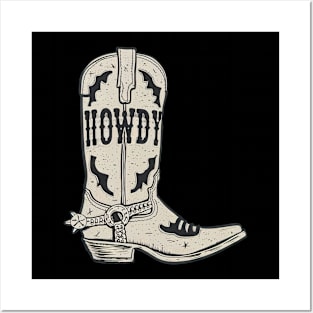 Howdy boot Posters and Art